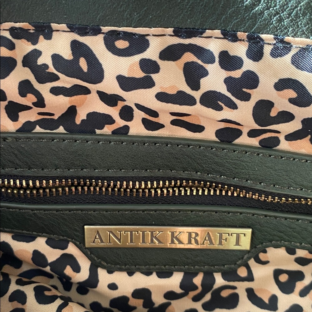 Chic Olive Leather Backpack - image 3